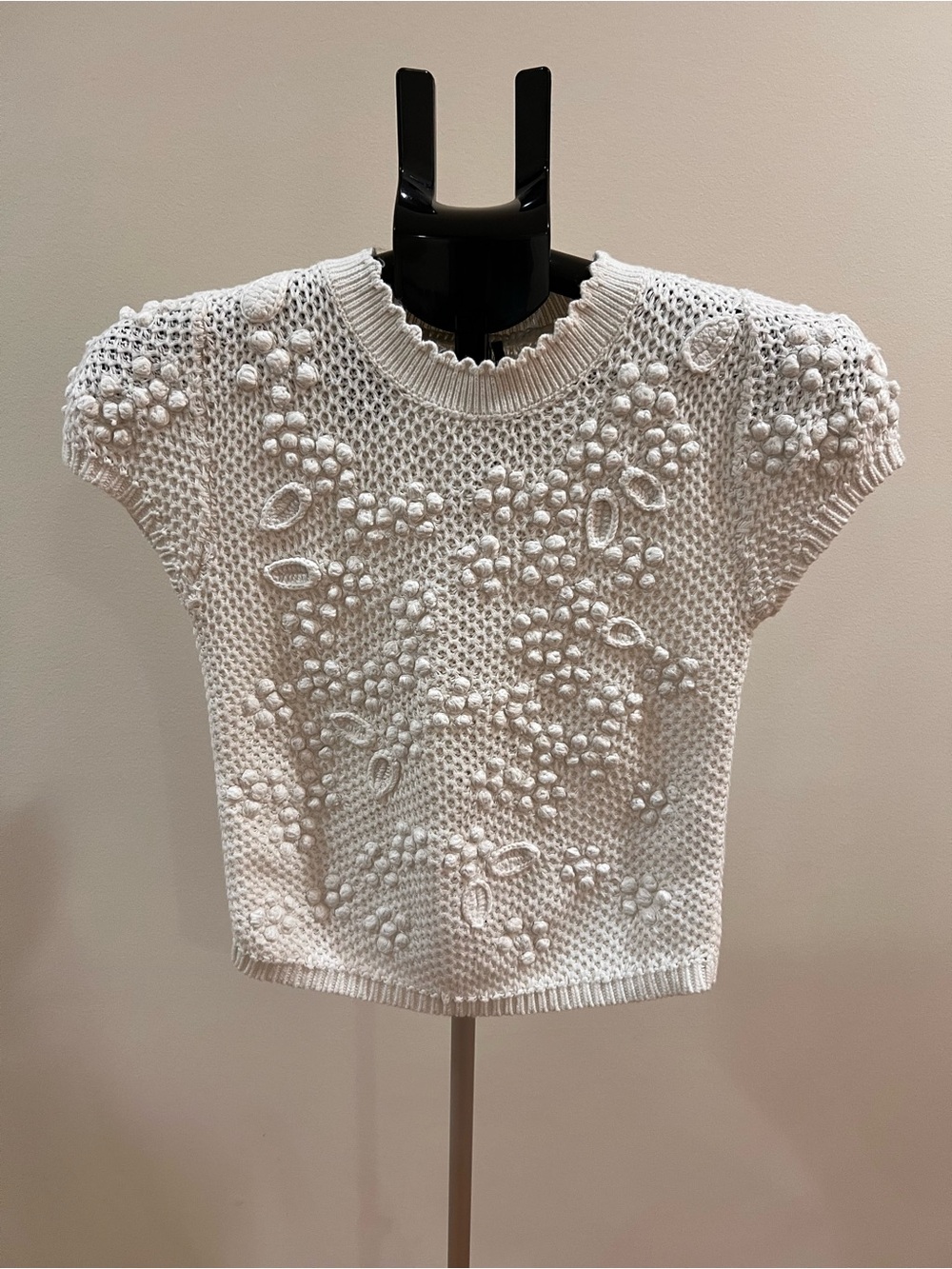 Anthropologie 3D Short-Sleeve Textured Knit Top - Picture 3 of 4